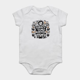 Turkey and Gratitude on the Menu Baby Bodysuit